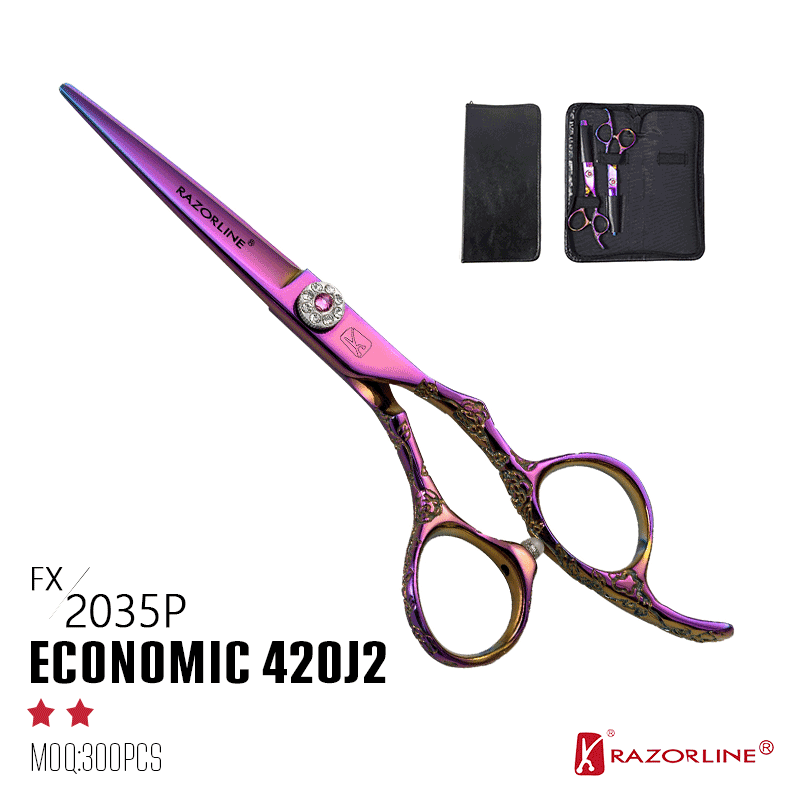 pink hair scissors